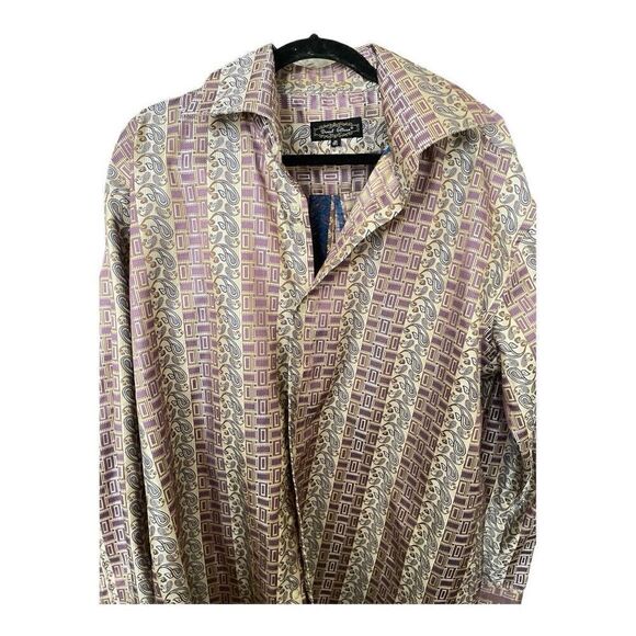 Men’s Big & Tall Daniel Elissa Multicolor Geometric Print Dress Shirt Size 2XL - Picture 2 of 6